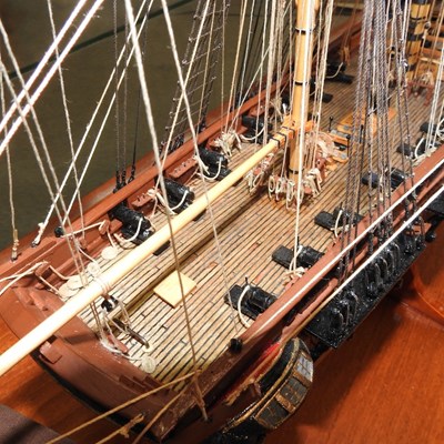 Lot 723 - A model ship, HMS Diana, in a glazed case