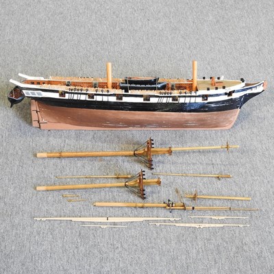 Lot 267 - A wooden model ship