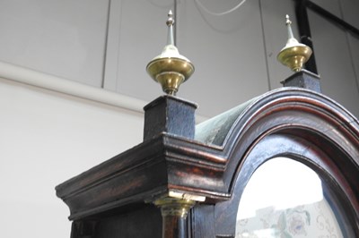 Lot 21 - A George III oak cased longcase clock, the...
