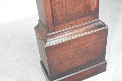 Lot 21 - A George III oak cased longcase clock, the...