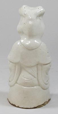 Lot 110 - A Chinese blanc de chine pottery Buddha
