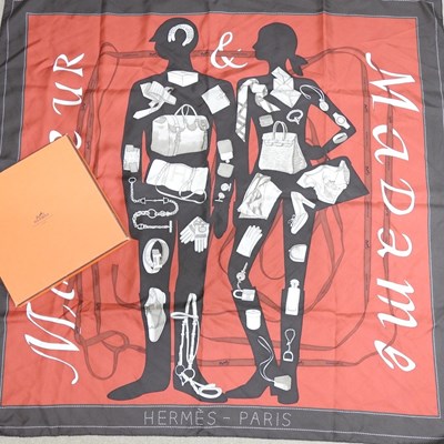 Lot 18 - An Hermes silk scarf