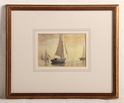 Lot 547 - Ann Whalley (contemporary), Yacht and Smacks,...