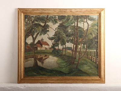 Lot 30 - Kathleen Tyson RA (1898–1982), Nun's Farm, oil...