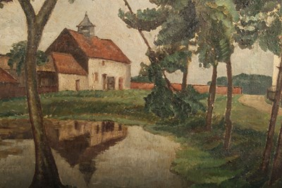 Lot 30 - Kathleen Tyson RA (1898–1982), Nun's Farm, oil...