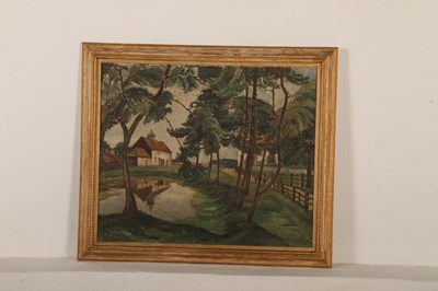 Lot 30 - Kathleen Tyson RA (1898–1982), Nun's Farm, oil...