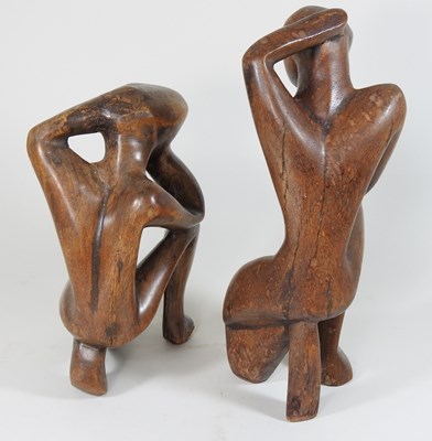 Lot 118 - A carved wooden sculpture of a man