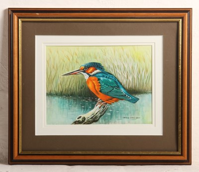 Lot 497 - Dong Whan Oh, study of a kingfisher,...