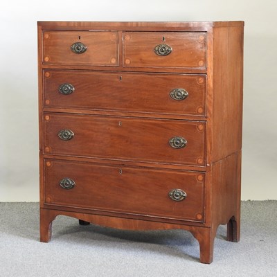 Lot 595 - A 19th century mahogany and inlaid chest