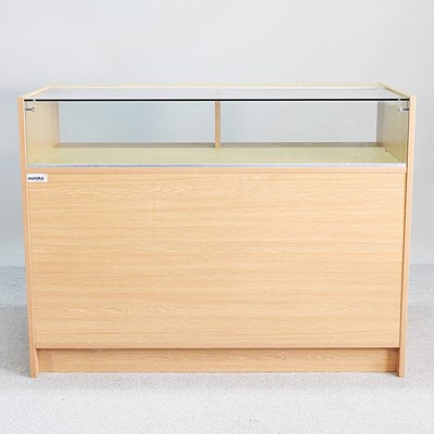 Lot 407 - A modern shop display cabinet, with a glazed...