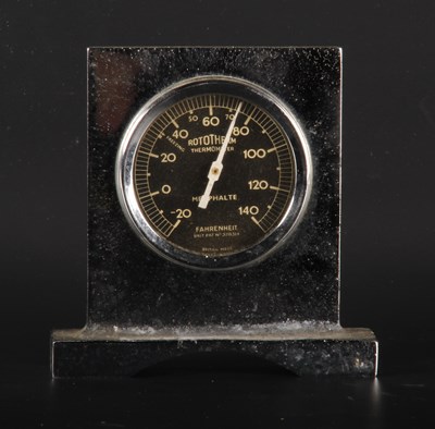 Lot 227 - An Art Deco Rototherm chrome desk thermometer