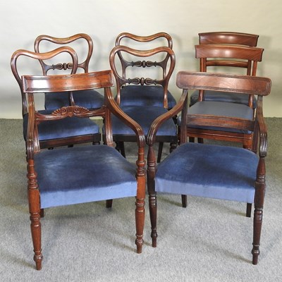 Lot 596 - A harlequin set of eight 19th century dining chairs