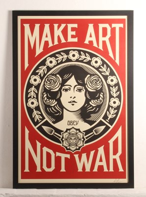 Lot 62 - Shepard Fairey (American, b. 1970), Make Art...