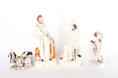 Lot 438 - A collection of Victorian Staffordshire figures