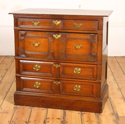 Lot 90 - A Charles II oak chest, circa 1680, containing...