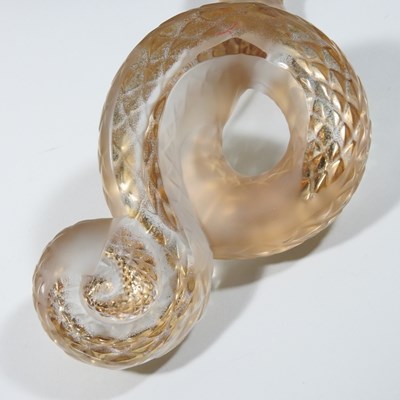 Lot 153 - A Lalique crystal model of a snake, Head Up,...