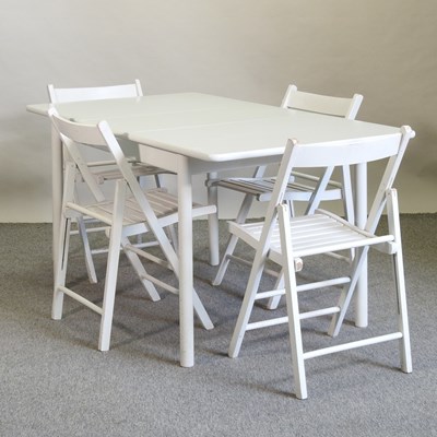 Lot 470 - A modern white painted dining table