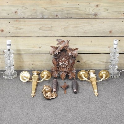 Lot 278 - A pair of 19th century gilt metal twin branch wall lights