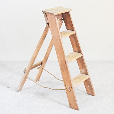Lot 70 - A set of folding pine steps