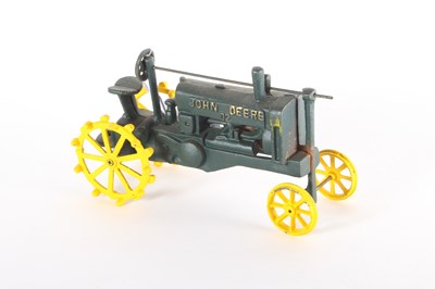 Lot 591 - A cast iron green and yellow painted John...