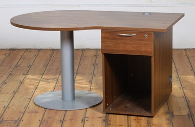 Lot 404 - An office desk, with a drawer and a single...