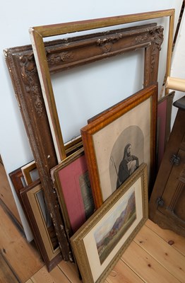 Lot 329 - A collection of prints and picture frames,...