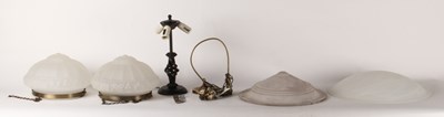 Lot 400 - A collection of ceiling light fittings and...