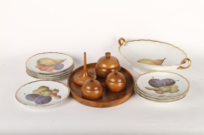 Lot 595 - A collection of Silesian porcelain plates,...