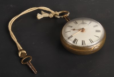 Lot 89 - An 18th century gilt metal cased verge fusee...