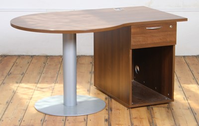 Lot 405 - An office desk, with a drawer and a single...
