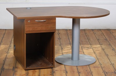 Lot 406 - An office desk, with a drawer and a single...