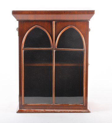 Lot 588 - A mahogany wall mounted display cabinet,...