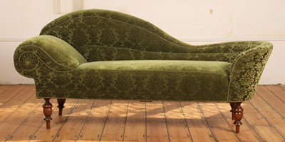 Lot 500 - A late Victorian green upholstered beech...