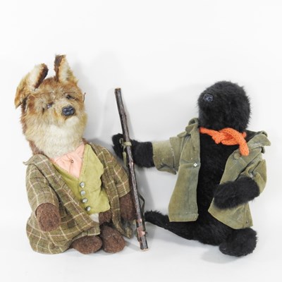 Lot 401 - A Mr Mole plush toy, together with a Mr Fox...