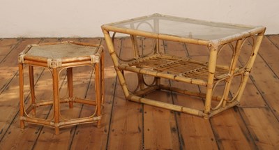 Lot 432 - Two bamboo coffee tables