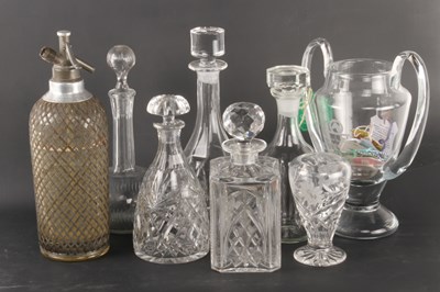 Lot 436 - A box of glassware, to include crystal...