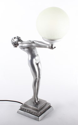 Lot 208 - An Art Deco style figural table lamp, with a...