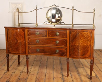 Lot 446 - An Edwardian mahogany and boxwood strung...