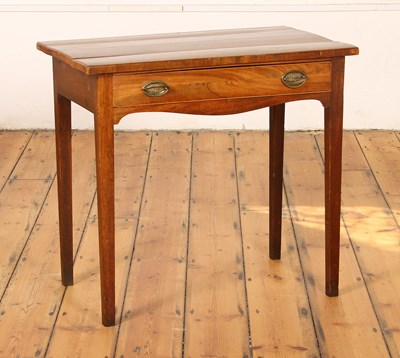 Lot 489 - A George III mahogany side table, containing a...