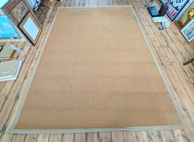Lot 389 - A jute flatweave rug