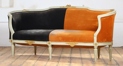 Lot 34 - A Louis XV style white and gilt painted orange...