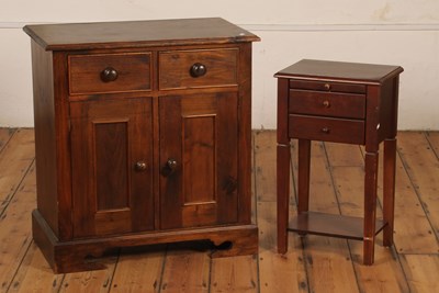 Lot 505 - A pine cupboard, w.76cm, together with a...