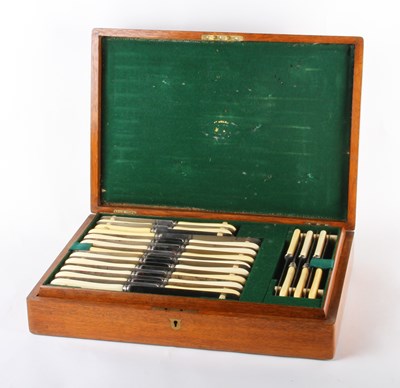Lot 233 - An oak cased set of Rodgers and son flatwares