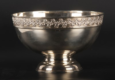 Lot 1 - An Edward VII silver bowl, relief decorated...