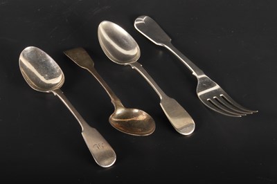 Lot 51 - A Victorian silver fiddle pattern table fork,...
