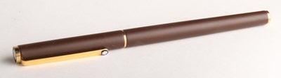 Lot 91 - A Mont Blanc fountain pen, brown exterior,...