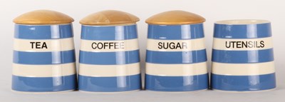 Lot 305 - A set of four T G Green electric blue Cornish...