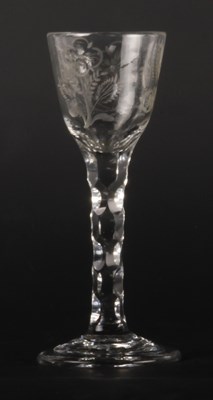 Lot 272 - A Jacobite sympathy wine glass, circa 1785,...