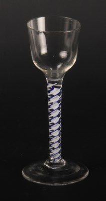 Lot 196 - A wine glass, circa 1760, the ogee bowl above...