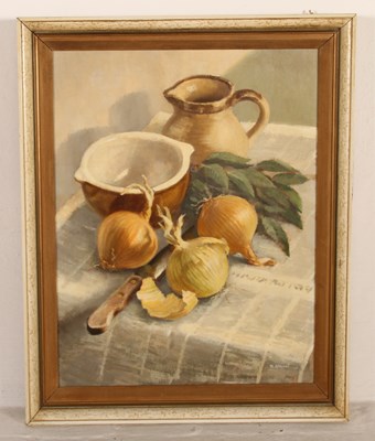 Lot 159 - M Attewell, 20th century, still life of sage...